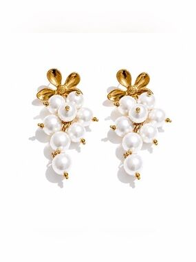 Pearl Blossom Cascade Earrings